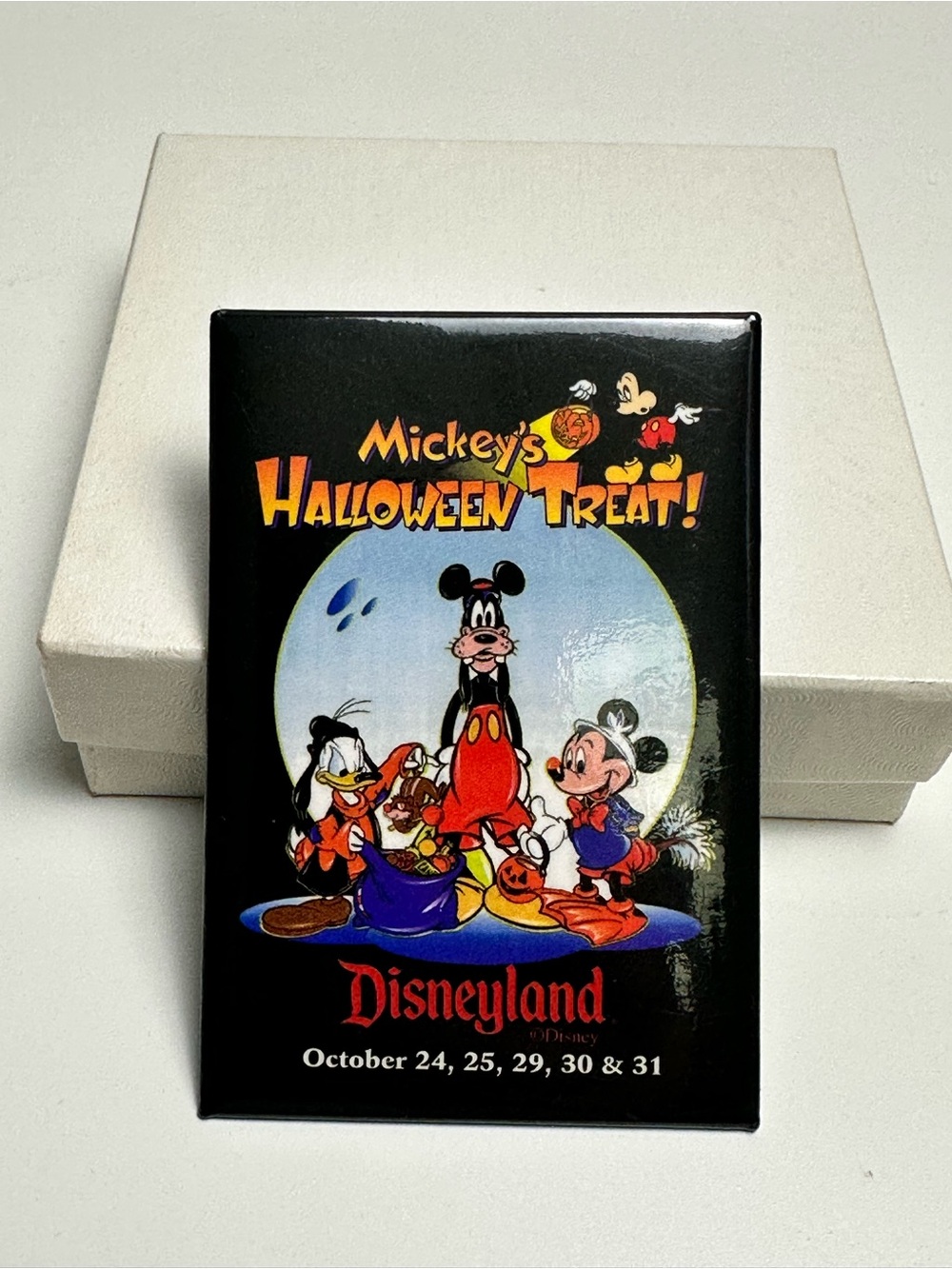 Mickey's Halloween Treat! Disneyland Event Pin Featuring Mickey, Donald & Goofy